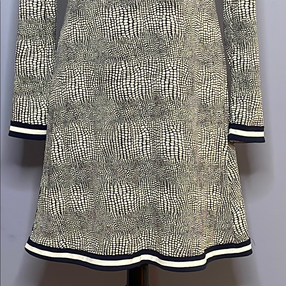 MICHAEL Michael Kors Blue & White Mottled Knit Knee-Length Dress Size Medium - Picture 3 of 10